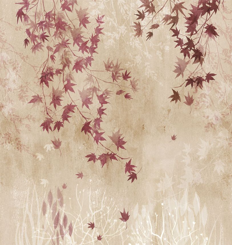 Vlies-Fototapete, beige, Zweige, Blätter, FW4026-1, Feature Walls, Decoprint