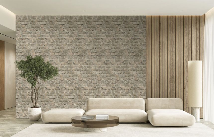 Vlies-Fototapete, grau-beige, Ziegel, FW4055-3, Feature Walls, Decoprint