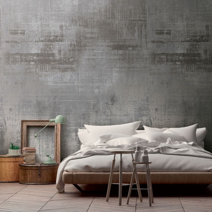 Vlies-Fototapete, grau, Metall, FW4057-1, Feature Walls, Decoprint
