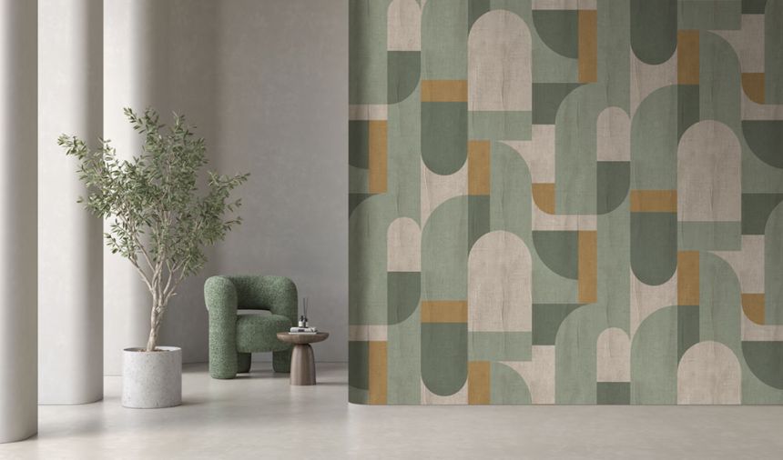 Geometrische Vlies-Fototapete, grün, FW4064-4, Feature Walls, Decoprint