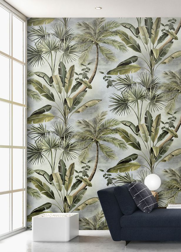 Vlies-Fototapete, grau-grün, Palmen, FW4030-1, Feature Walls, Decoprint