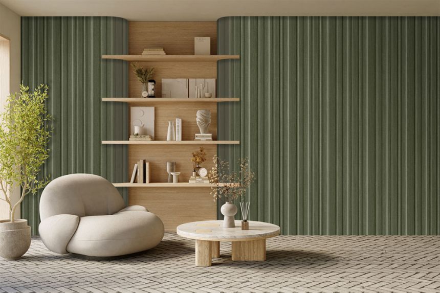 Bildtapete in 3D-Lamellenoptik, Grün, FW4043-4, Feature Walls, Decoprint
