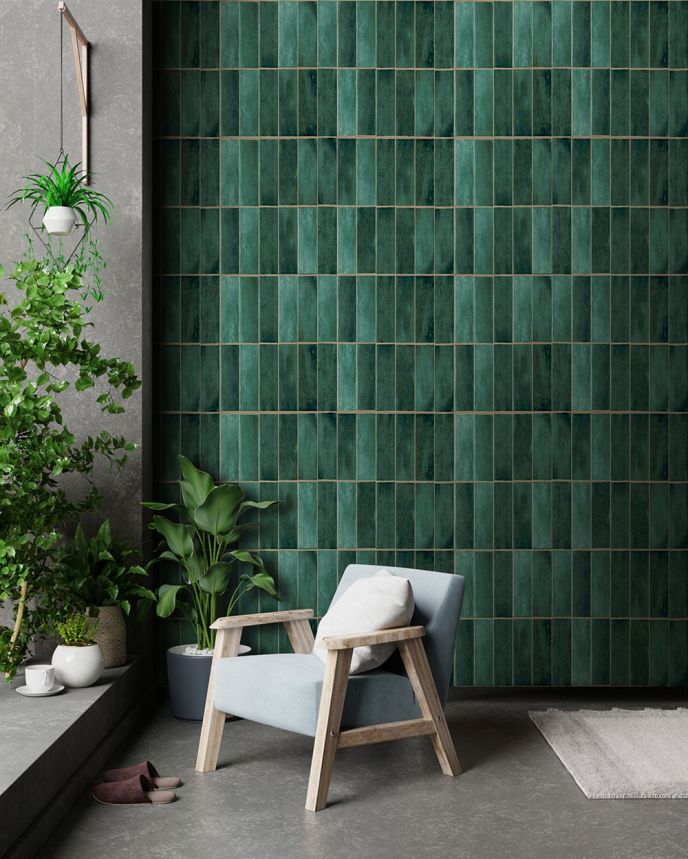 Vlies-Fototapete, Fliesen, grün, FW4045-1, Feature Walls, Decoprint