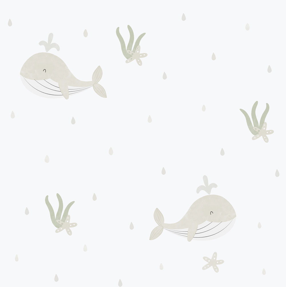 Kinder Vliestapete, grau-beige, Wale, 281-3, Enzo,  ICH Wallcoverings