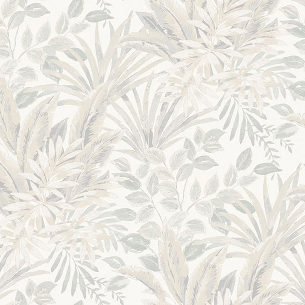 Vliestapete, grau-beige, Blätter, TJ3201, Finest Selection, Vavex