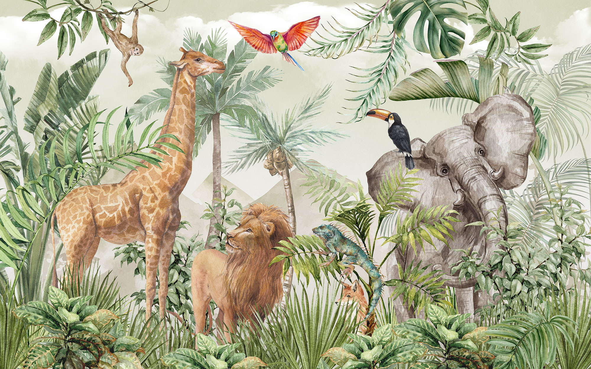 Vlies-Fototapete nach Maß, Tiere aus Afrika, 10037, Vavex