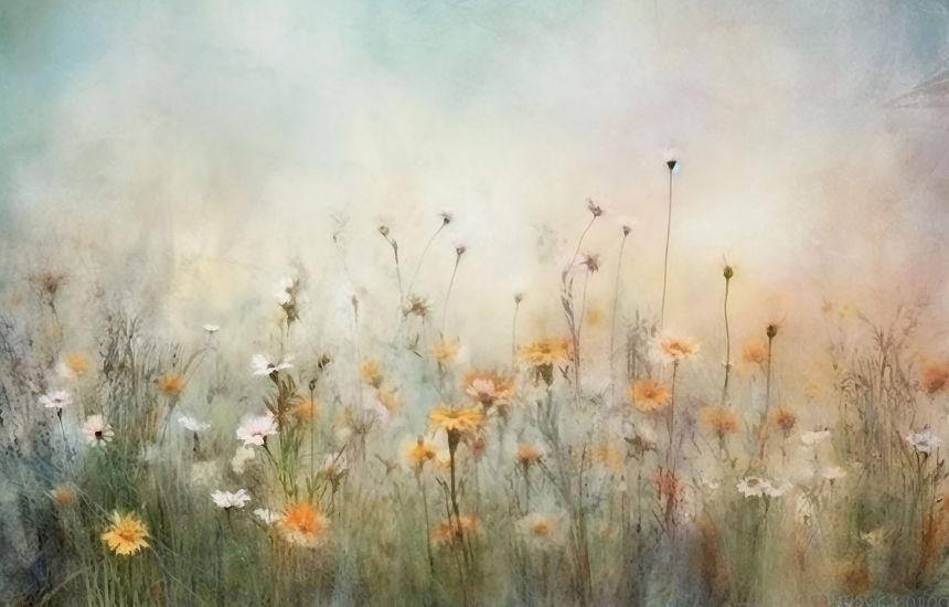 Vlies-Fototapete nach Maß, Wiesenblumen, 10059, Vavex