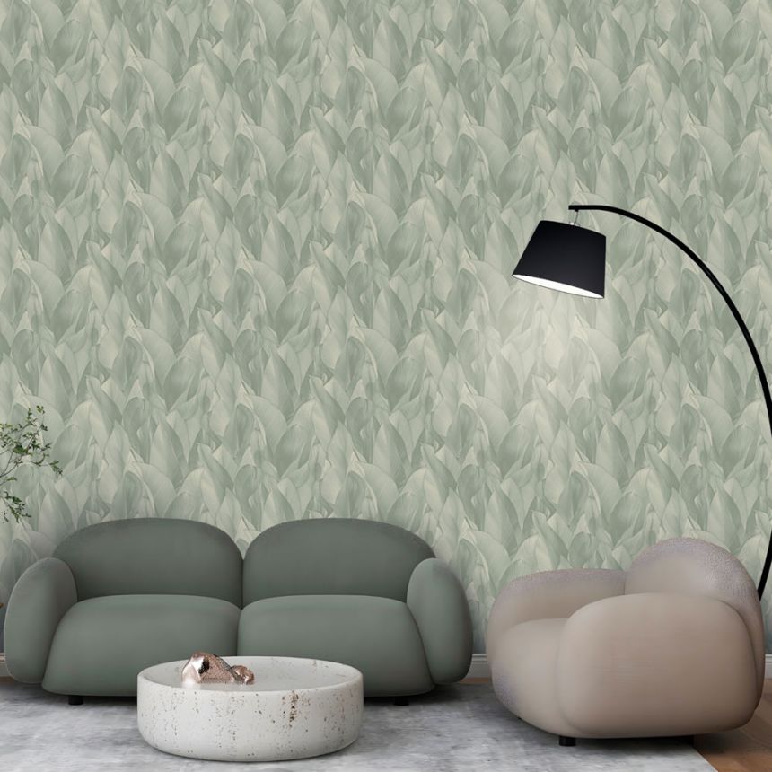 Luxuriöse Vliestapete, braun, Blätter, Z57709, Architexture 2,  Zambaiti Parati