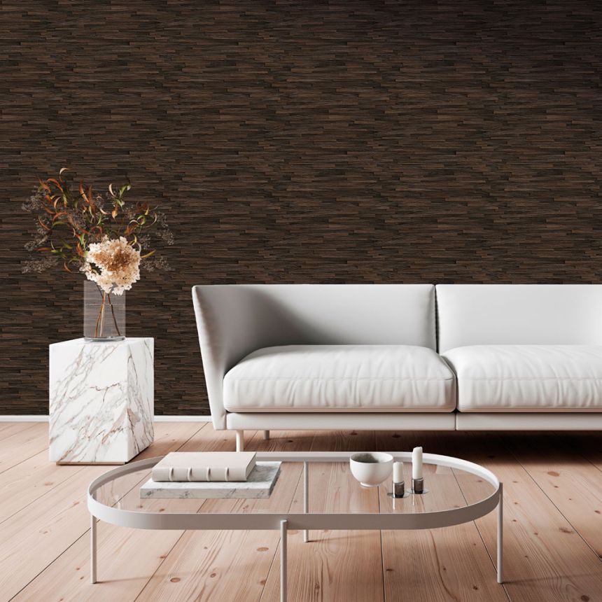 Luxustapete in brauner Holzoptik, Z57725, Architexture 2, Zambaiti Parati