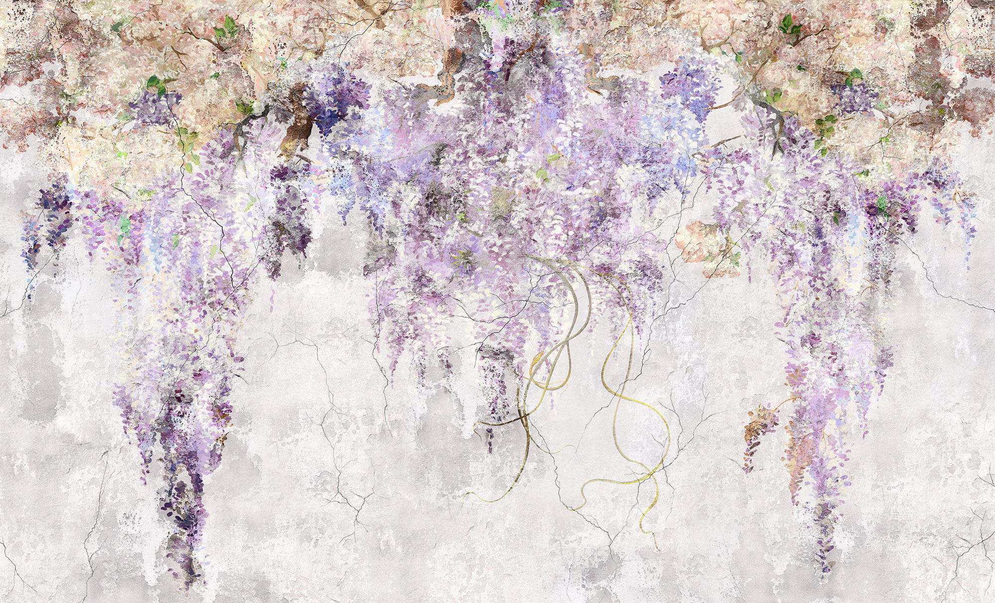 Vlies-Fototapete nach Maß, Blumen, Glyzinie, 10136, Vavex