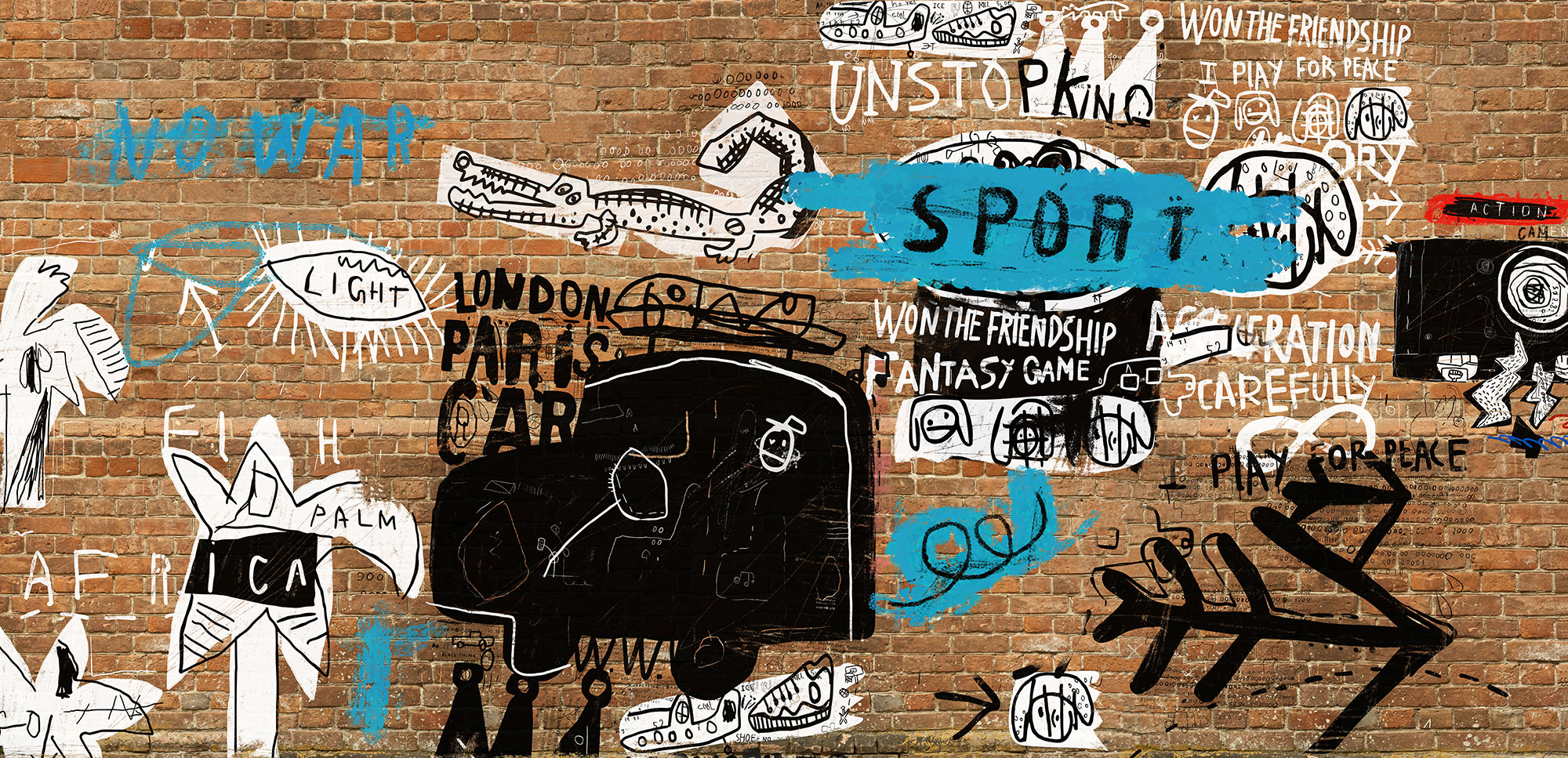 Vlies-Fototapete nach Maß, Graffiti, 10137, Vavex