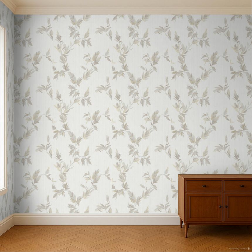 Tapete, cremefarben, Blätter, 35911, Ornamenta, Parato by Cristiana Masi