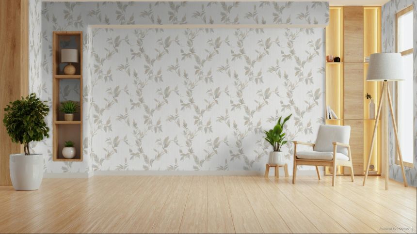 Tapete, cremefarben, Blätter, 35913, Ornamenta, Parato by Cristiana Masi