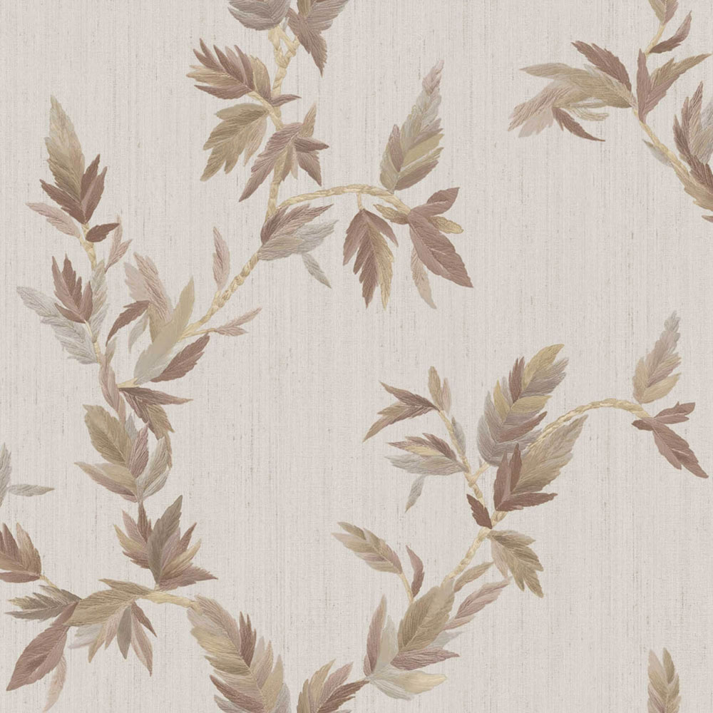 Tapete, grau-creme, Blätter, 35918, Ornamenta, Parato by Cristiana Masi