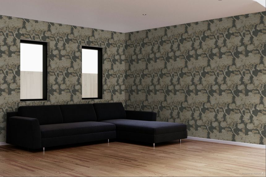 Tapete, braun-grau, Bäume, 35959, Ornamenta, Parato by Cristiana Masi