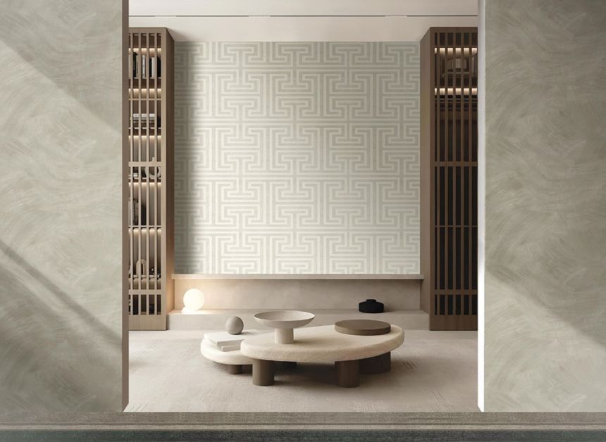 Vliestapete, geometrische, graubeige, 27514, Sintesi, Cristiana Masi by Parato