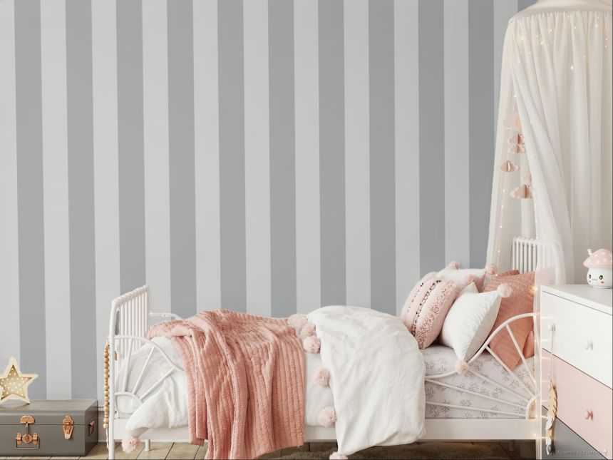 Tapete, grau-beige, Streifen, 35963, Ornamenta, Parato by Cristiana Masi