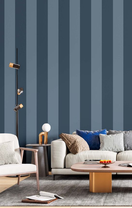 Tapete, blau, Streifen, 35966, Ornamenta, Parato by Cristiana Masi