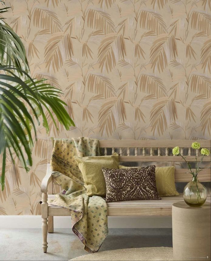 Tapete, beige-braun, Blätter, 32403, Vitalis, Parato by Cristiana Masi