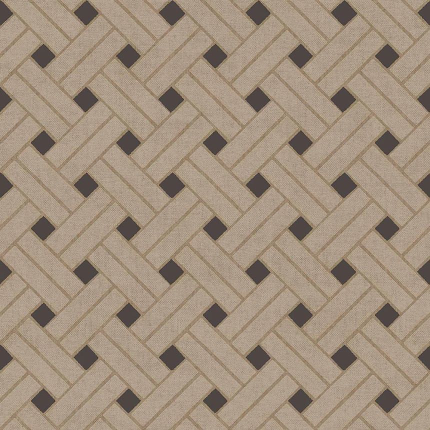 Geometrische Tapete, braun-schwarz, 32427, Vitalis, Parato by Cristiana Masi