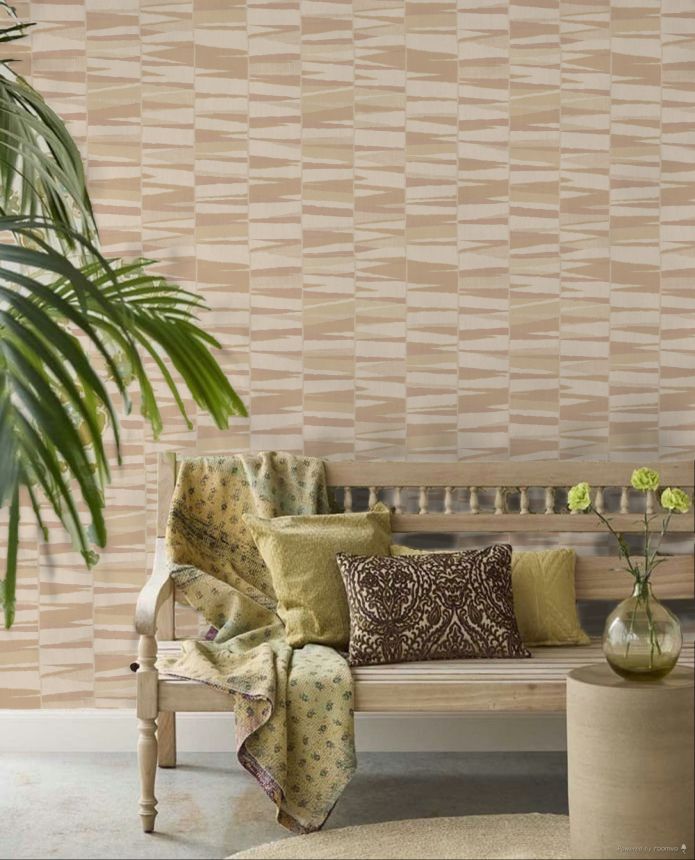Geometrische Tapete, beige-rosa, 32444, Vitalis, Parato by Cristiana Masi