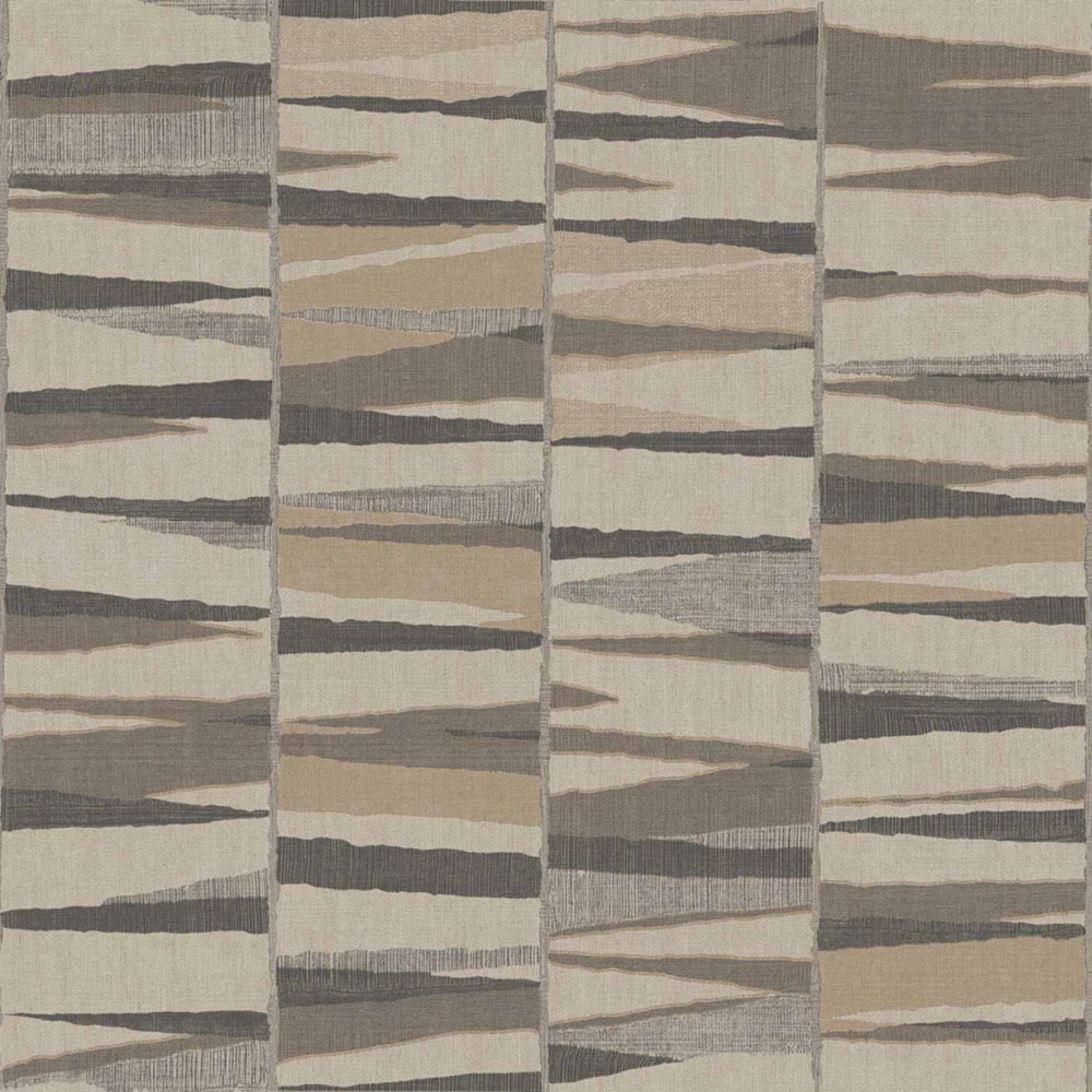 Geometrische Tapete, grau-braun, 32449, Vitalis, Parato by Cristiana Masi