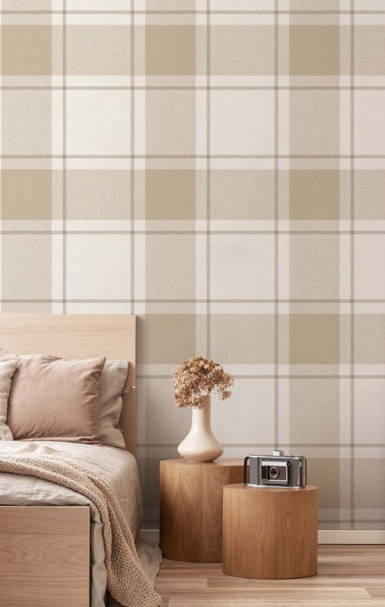 Tapete, beige, Stoffoptik, 38402, Top Stripes, Parato by Cristiana Masi