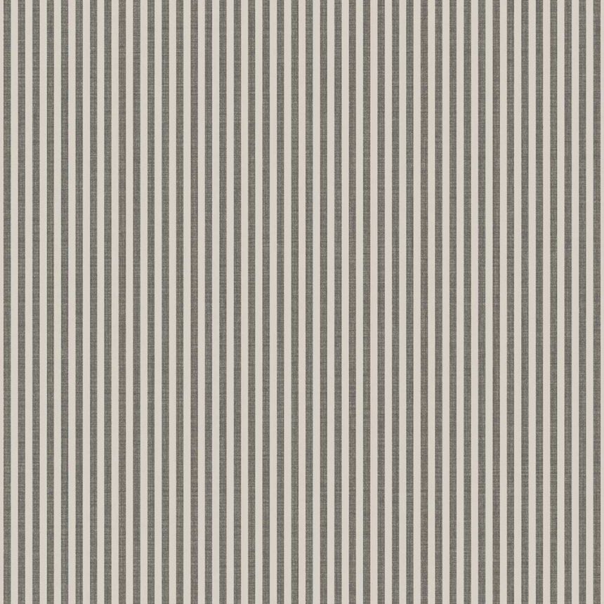 Tapete, grau-schwarz, Stoffoptik, Streifen, 38489, Top Stripes, Parato by Cristiana Masi
