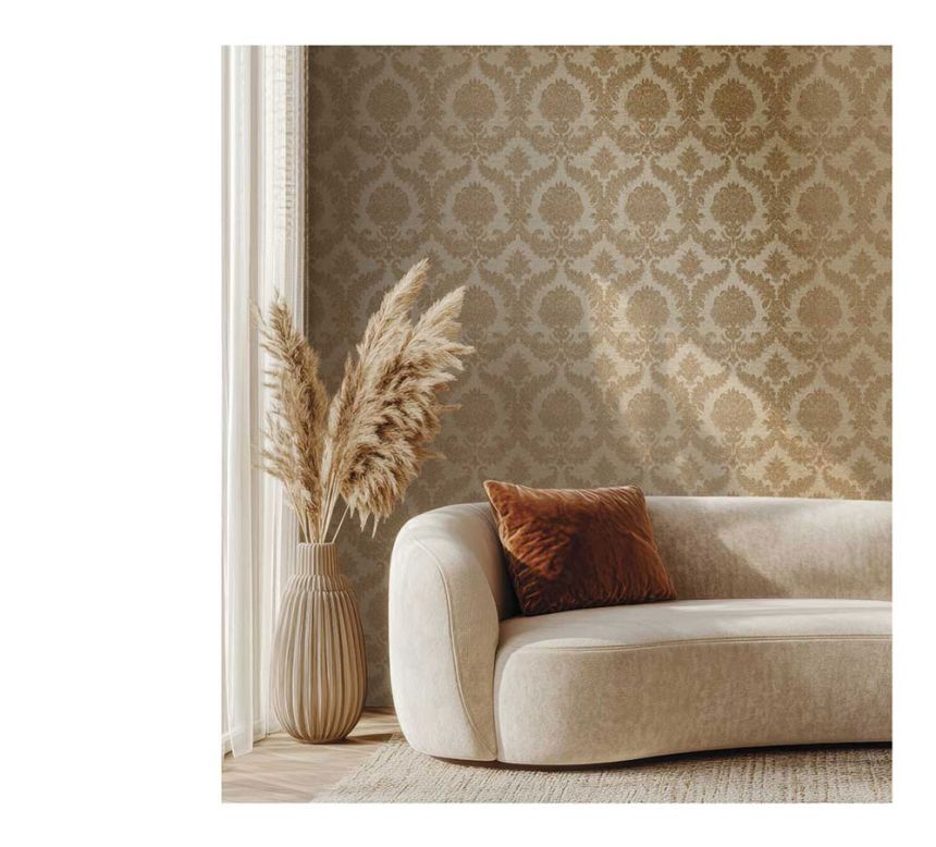 Vliestapete, goldbeige, Barockmuster, 25723, The Best Classic & Elegant, Cristiana Masi by Parato