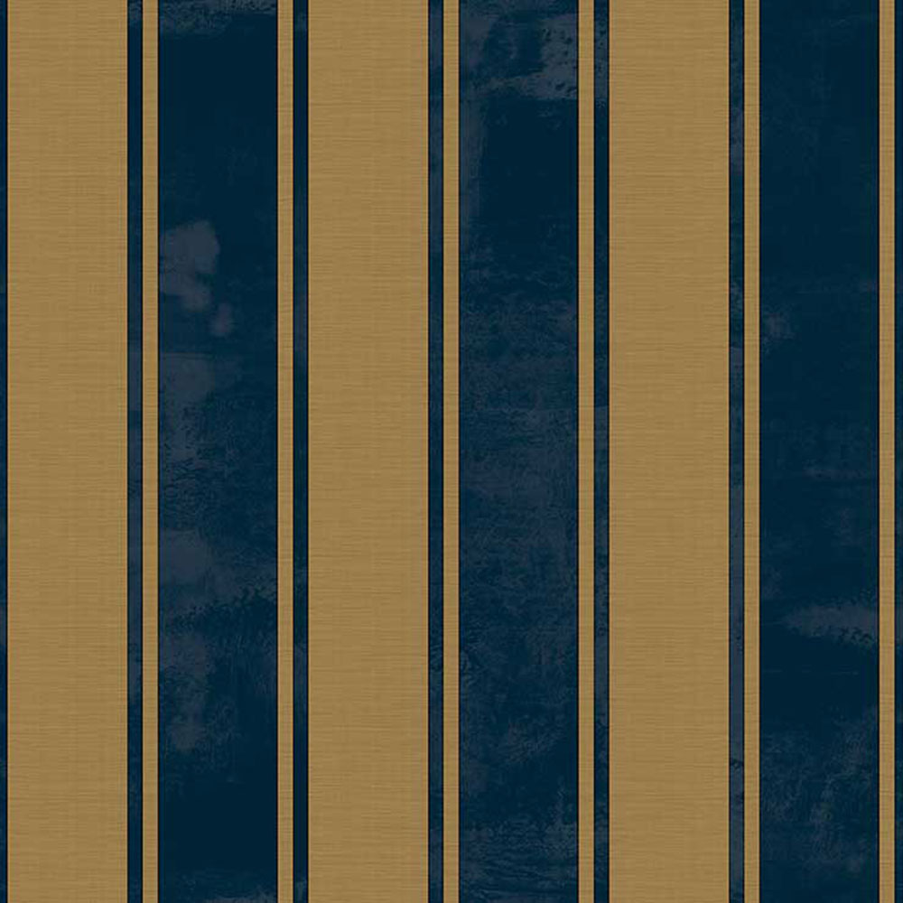 Vliestapete, blau-gold, Streifen, 23679, The Best Classic & Elegant, Cristiana Masi by Parato