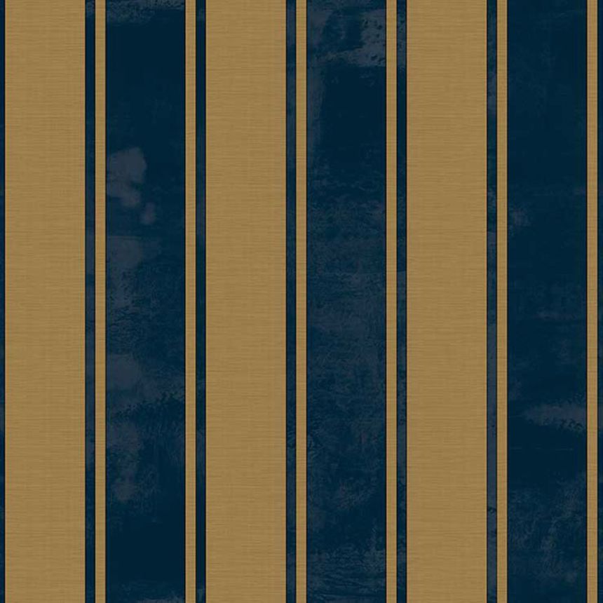 Vliestapete, blau-gold, Streifen, 23679, The Best Classic & Elegant, Cristiana Masi by Parato