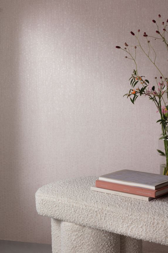 Vliestapete, beige-rosa, Stoffimitat, ROM304, Romance, Masureel
