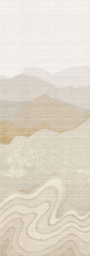 Bildtapete, grau-beige, Berglandschaft, DGZON2021-300, Amazone, Masureel