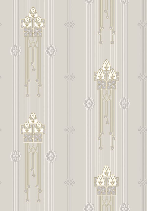 Tapete, grau, Jugendstil-Muster, 4171, Alla Tiders Hus, Borastapeter