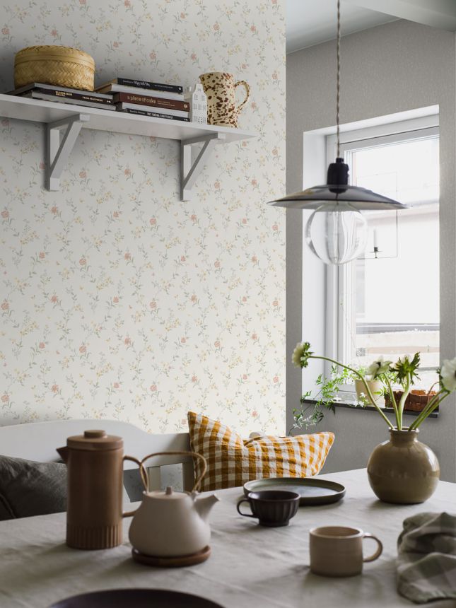 Tapete, weiß, Blumen, 38755, Borosan Hem, Boråstapeter
