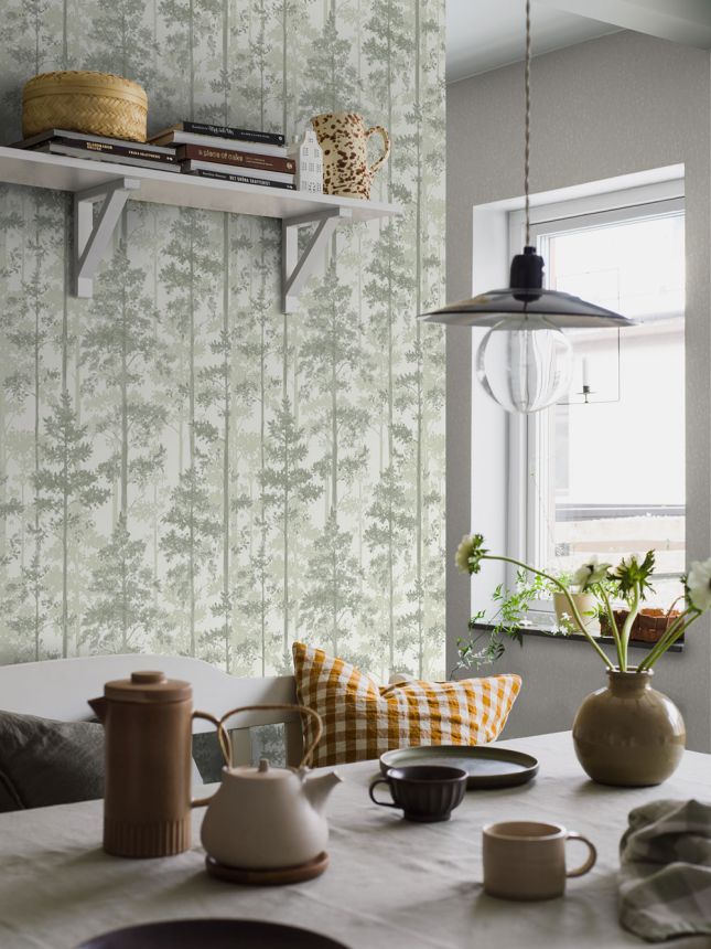 Tapete, grün, Bäume, Wald, 38766, Borosan Hem, Boråstapeter