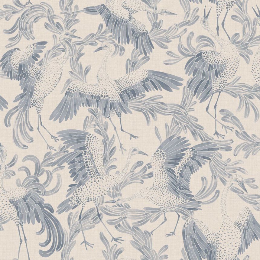 Blaue Tapete, Vögel, 3129, Icons, Borastapeter