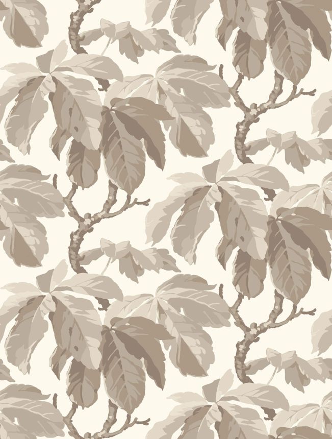 Tapete, braun-beige, Blätter, 4840, New Heritage, Boråstapeter