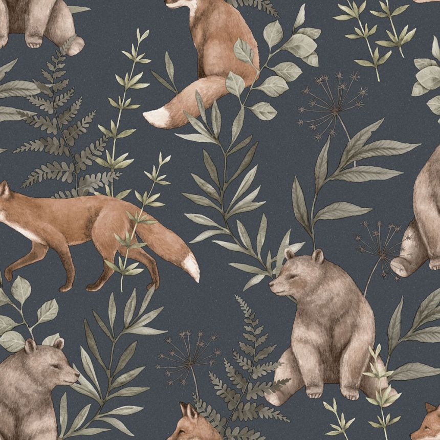 Tapete, dunkelblau, Tiere, 6920, Newbie Wallpaper, Boråstapeter