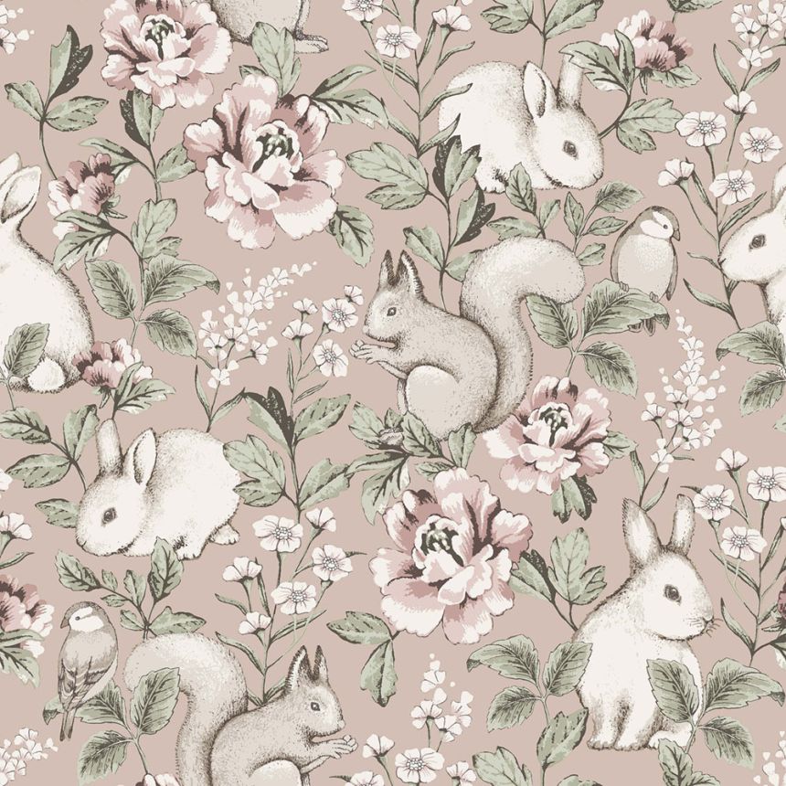 Tapete, rosa, Tiere, 7476, Newbie Wallpaper, Boråstapeter