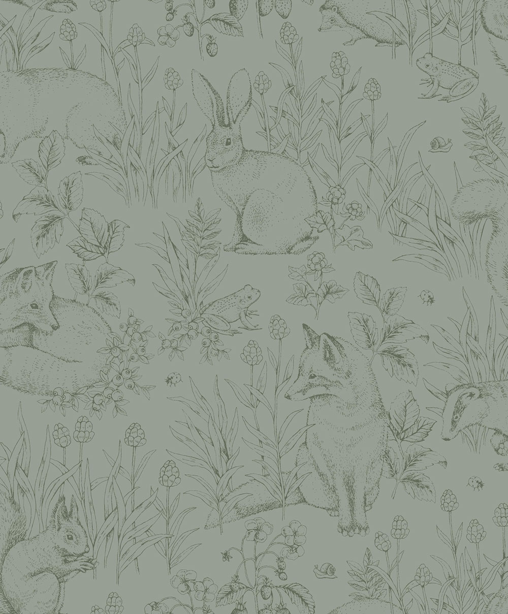 Tapete, grün, Tiere, 7477, Newbie Wallpaper, Boråstapeter