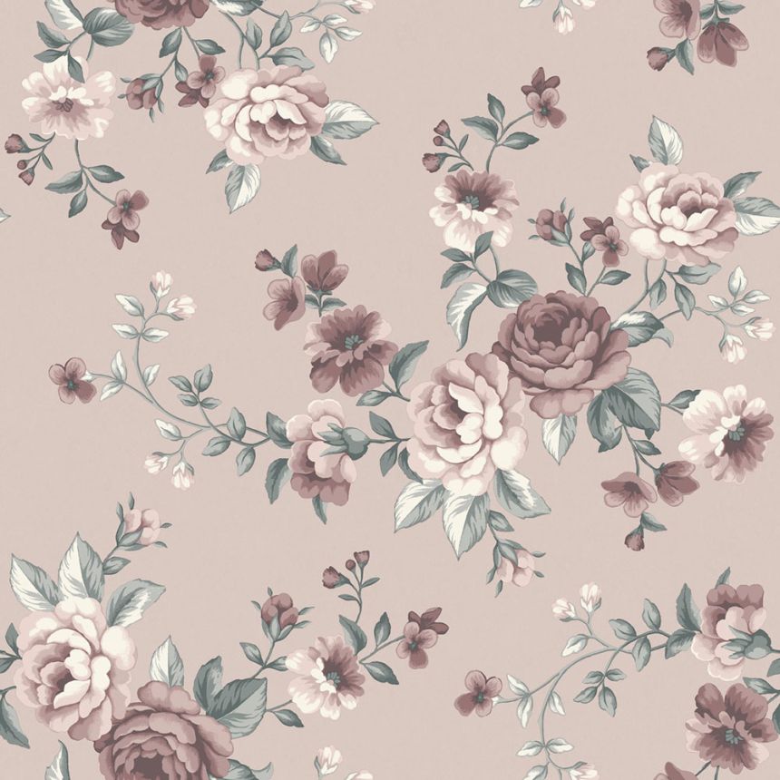 Tapete, rosa, Blumen, Rosen, 7484, Newbie Wallpaper, Boråstapeter