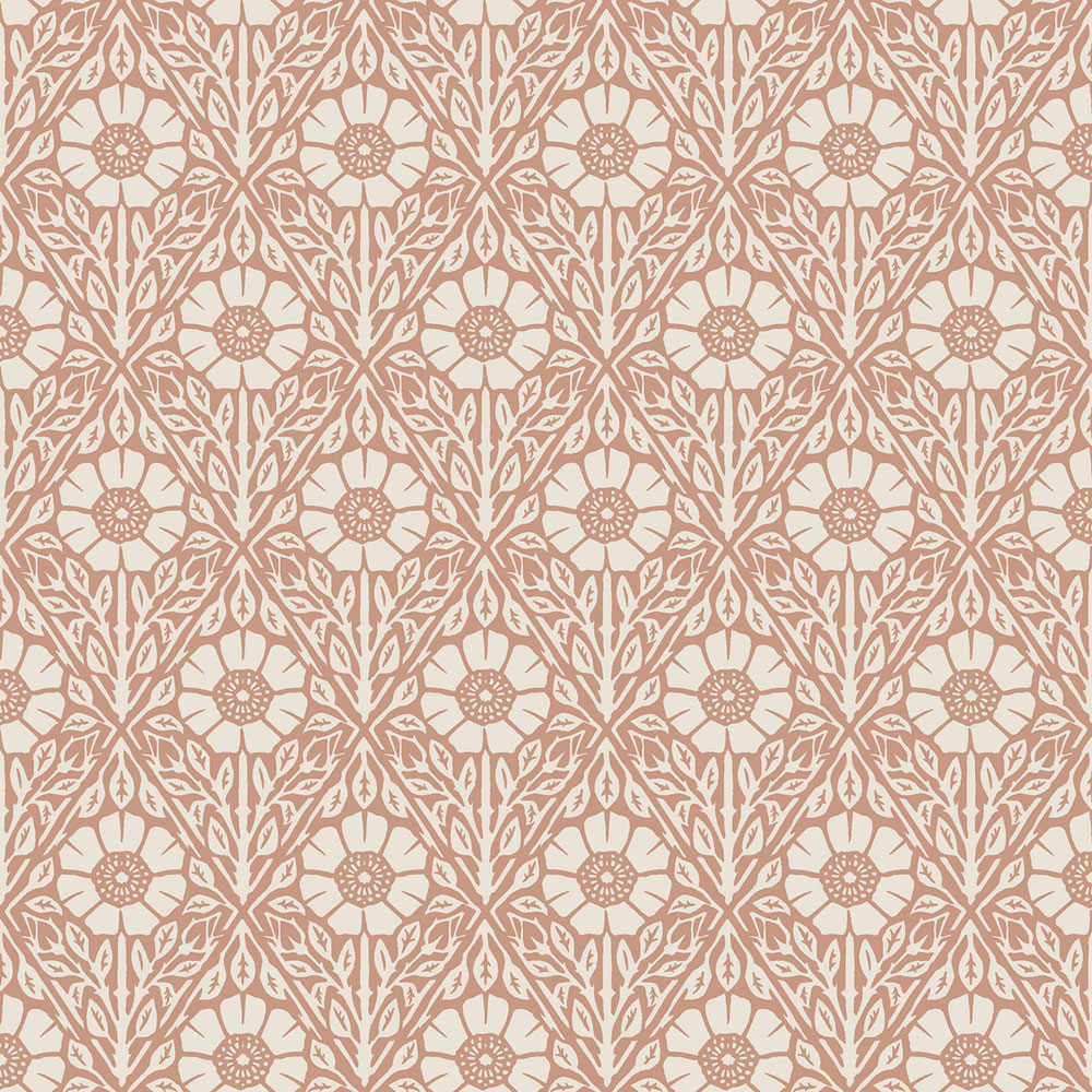 Tapete, braun-rot, Blumen, 5812, Nordic Folk, Borastapeter