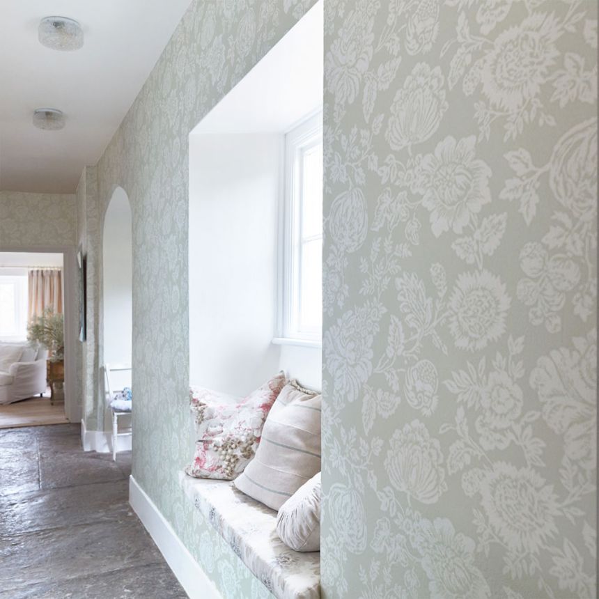 Tapete, grün, Blumen, 125138, Shabby Chic by Rachel Ashwell