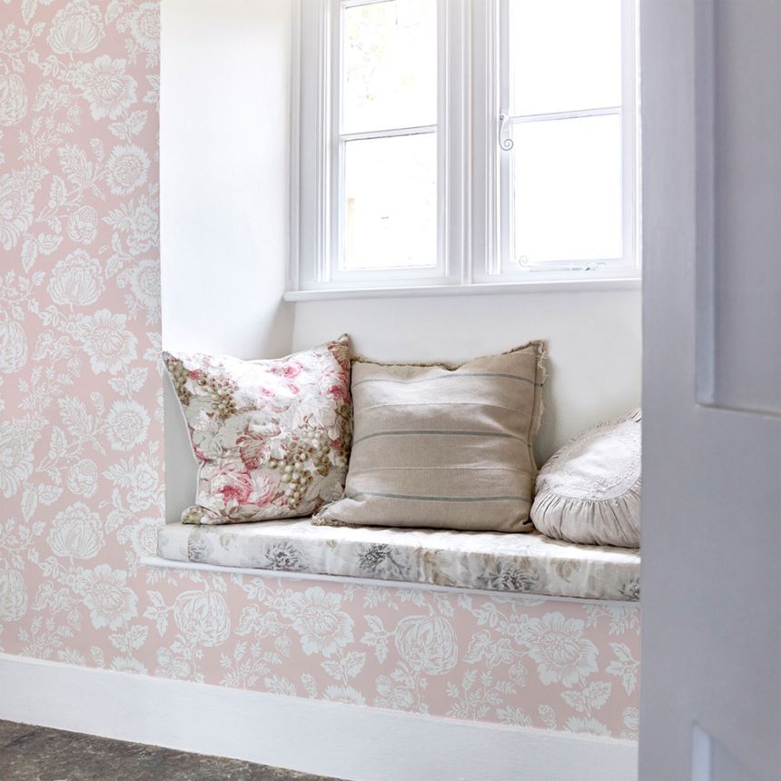 Tapete, rosa, Blumen, 125140, Shabby Chic by Rachel Ashwell