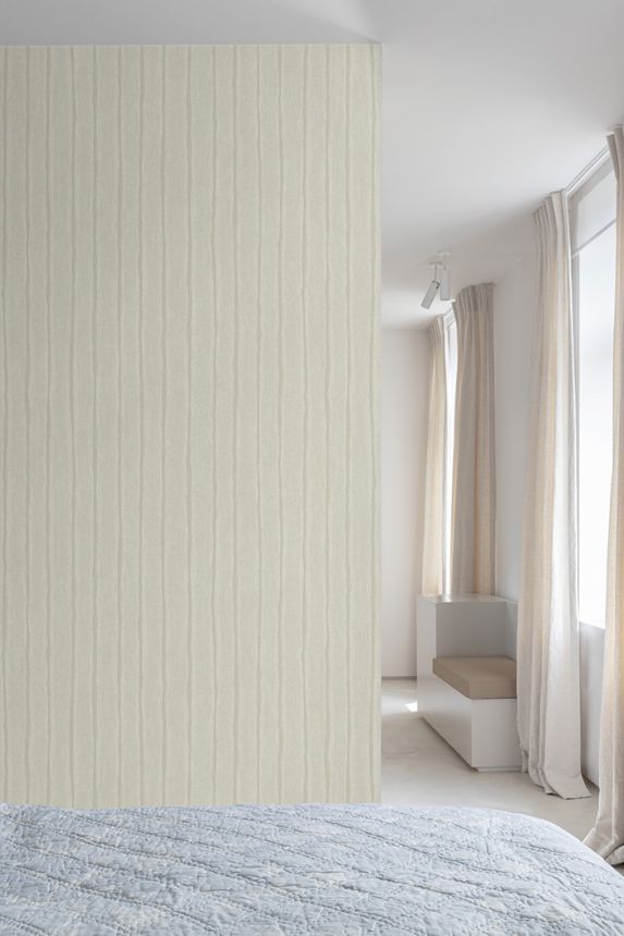Tapete, creme, Streifen, PW4002, Precious Weaves, Grandeco