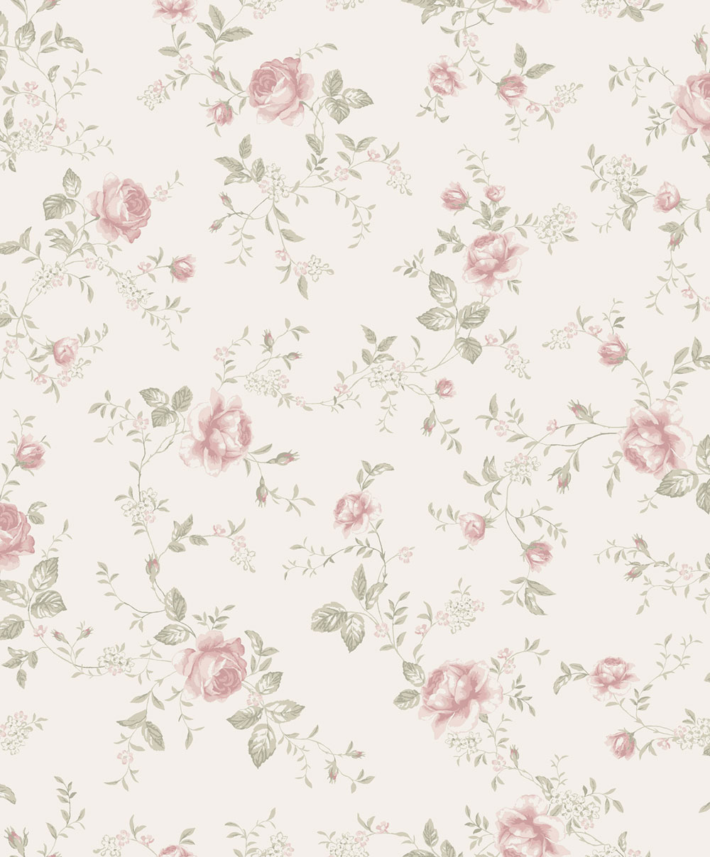 Tapete, weiß, Blumen, Rosen, 6928, Newbie Wallpaper, Boråstapeter