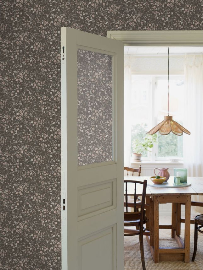 Tapete, braun, Blumen, 6930, Newbie Wallpaper, Boråstapeter