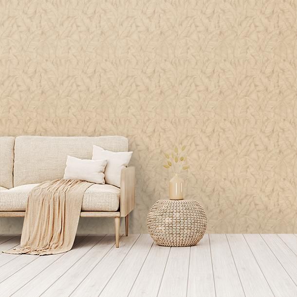 Luxustapete, beige, Blätter, Z30303, Casa 8, Trussardi