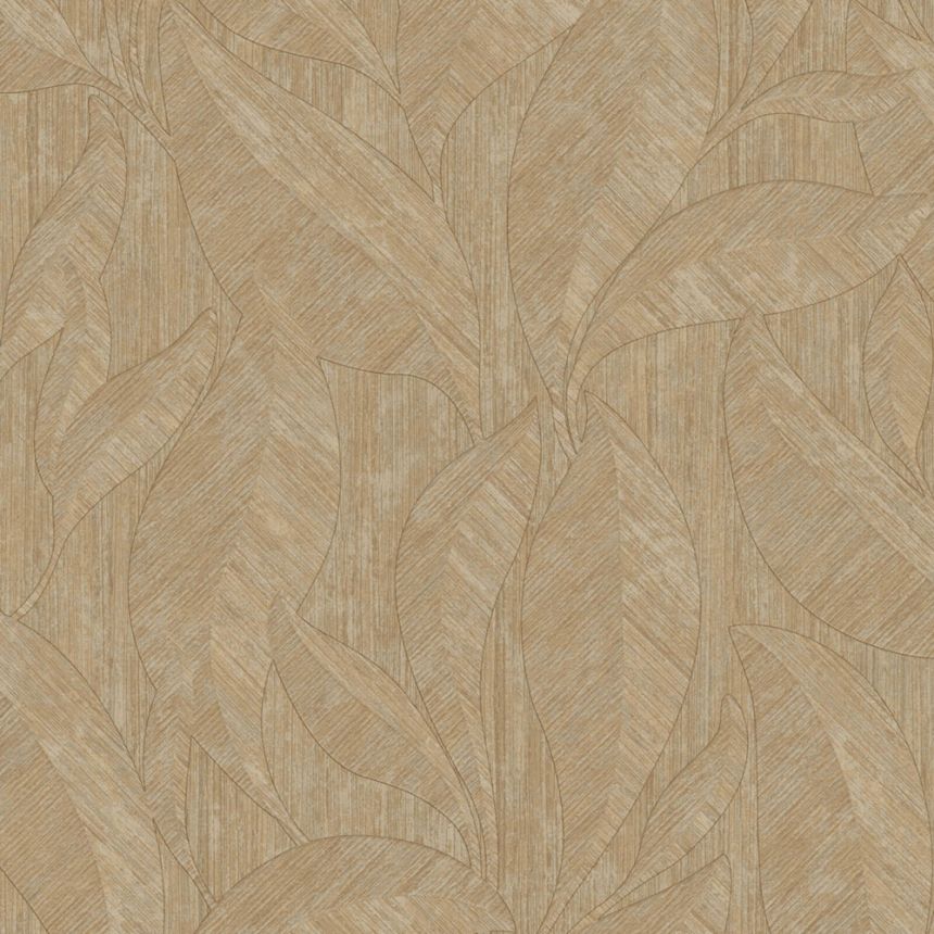 Luxustapete, braun-beige, Blätter, Z20111, Casa Chic, Zambaiti Parati